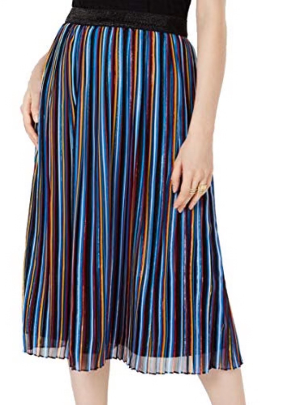 INC International Concepts Pleated Midi Skirt size L-NWT